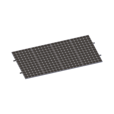 Kit De Minirieles Para Panel Solar Arreglo 1x4 Para Instalación Plano En Lámina