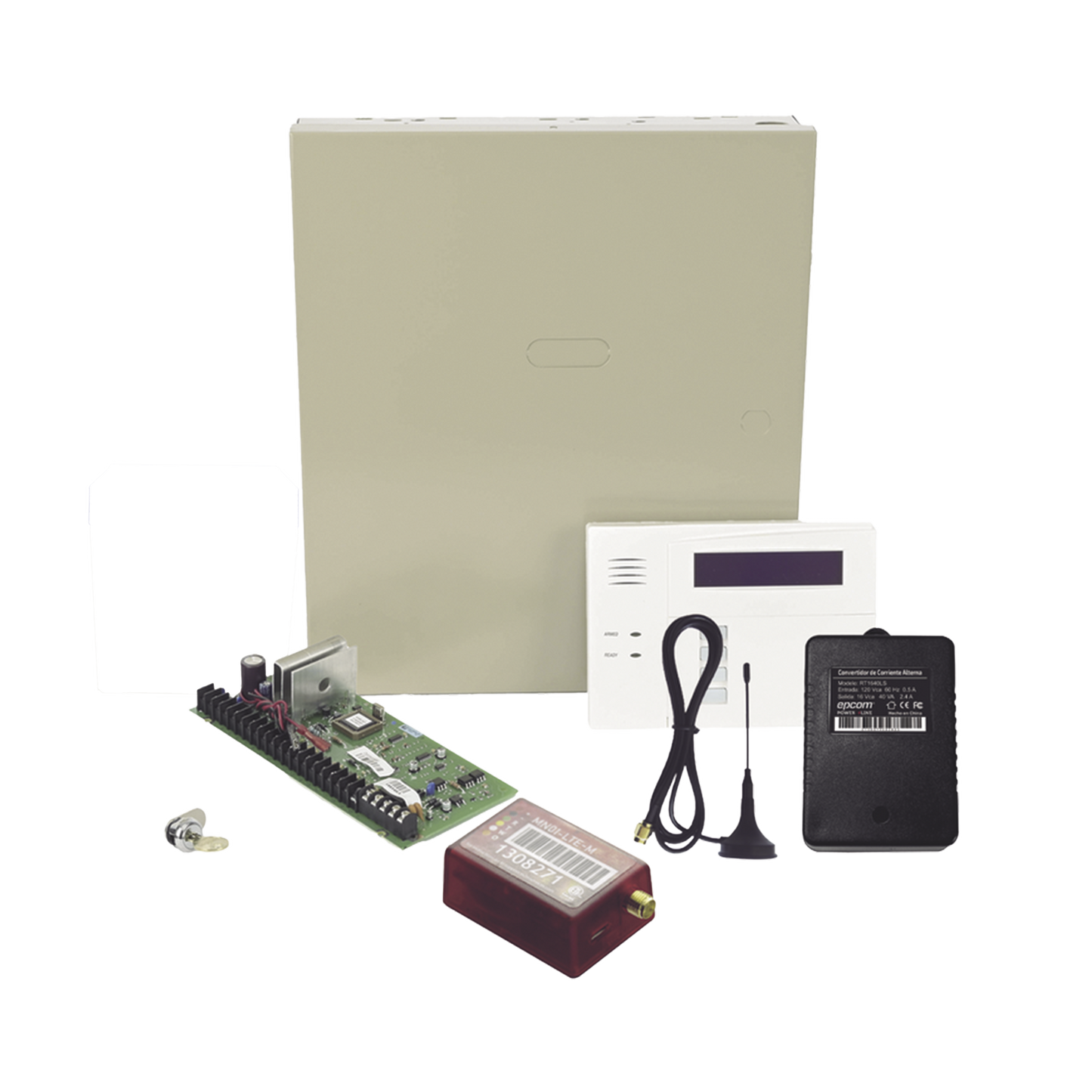 (2 Años 4GLTEM/5G ILIMITADO INCLUIDO) Kit Vista48LA con comunicador 4GLTEM/5G MN01, Teclado, Gabinete y Transformador