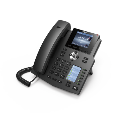 Teléfono Ip Empresarial Para 4 Líneas Sip Con 2 Pantallas Lcd, 6 Teclas Blf/dss, Puertos Gigabit Y Conferencia De 3 Vías, Poe