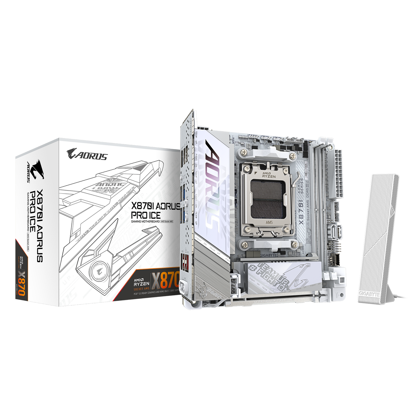 Tarjeta Madre Gigabyte X870i Aorus Pro Ice / Socket Amd Am5 / Ddr5 / Wifi 7 / Mini Itx / Gamer