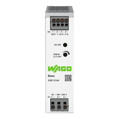 Fuente de Alimentación con Sincronización Primaria / Monofásico / Tensión de Salida 24V DC / Corriente de Salida 5A / Fuente super compacta