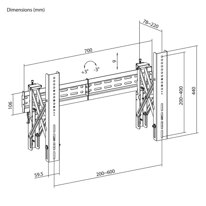 Soportes/manhattan/462655/soporte Videowall 70kg, 37 A 70 Pop-out