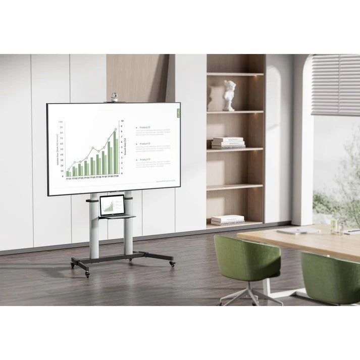 Soportes/manhattan/462563/soporte De Aluminio Ajustable En Altura Para Tv Multimedia, De 60» A 100