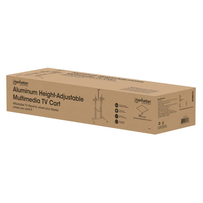 Soportes/manhattan/462563/soporte De Aluminio Ajustable En Altura Para Tv Multimedia, De 60» A 100