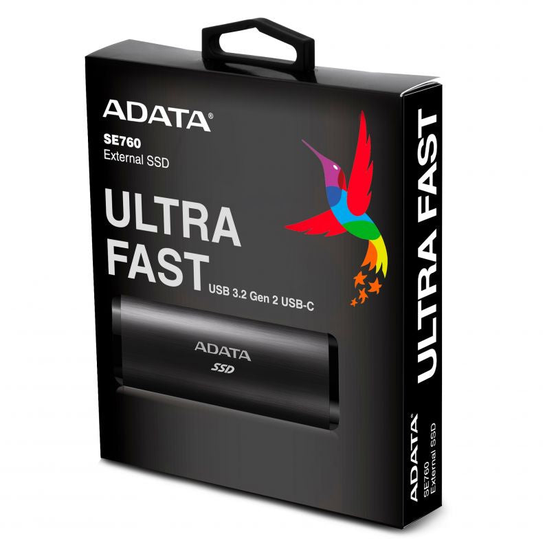 Unidad De Estado Solido Ssd Externo Adata Se760 1tb Portatil Usb 3.2 Tipo C Windows Mac Linux Android Ps5 Xbox X S Color Negro (ase760-1tu32g2-cbk)