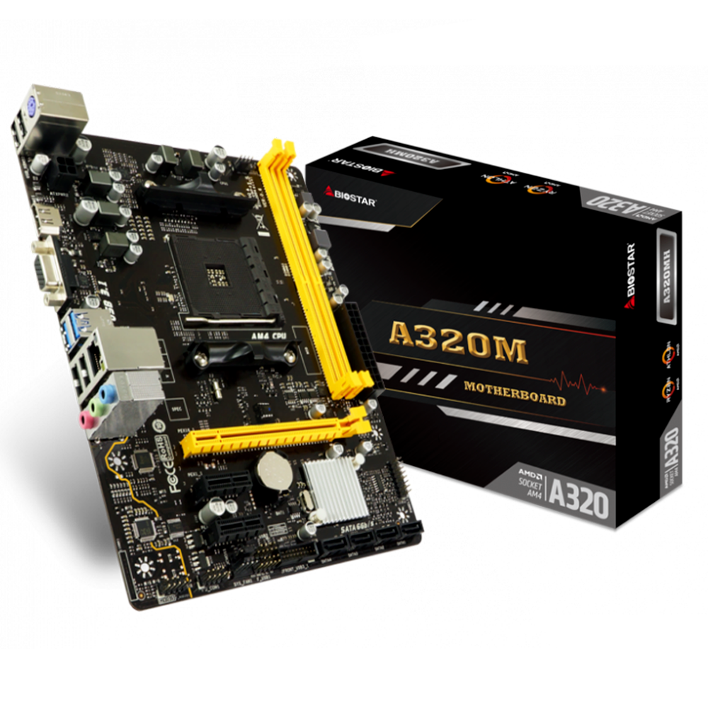 Mb Biostar A320 Amd S-am4/ 2x Ddr4 2933/requiere Tarjeta De Video/hdmi/vga/ 3x Usb 3.1/micro-atx/gama Basica