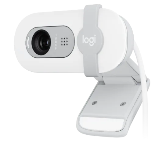 Webcam Logitech Brio 100 Blanco Fhd 1080 A 30 Fps 58° Rightlight 2, Microfono Usb-a Win/  Mac / Chrome