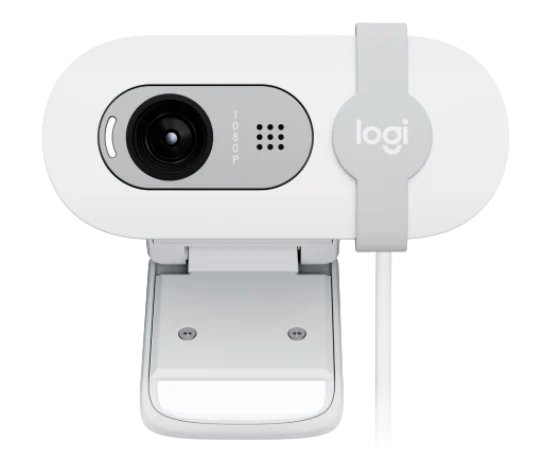 Webcam Logitech Brio 100 Blanco Fhd 1080 A 30 Fps 58° Rightlight 2, Microfono Usb-a Win/  Mac / Chrome