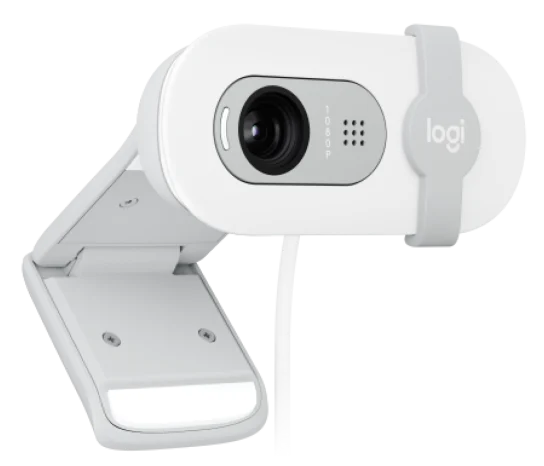 Webcam Logitech Brio 100 Blanco Fhd 1080 A 30 Fps 58° Rightlight 2, Microfono Usb-a Win/  Mac / Chrome