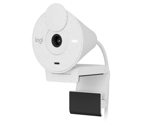 Webcam Logitech Brio 300 Color Off White Fhd 1080 A 30 Fps Auto Enfoque, Microfono Usb-c 3.1 Win/mac Os