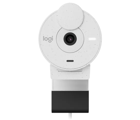 Webcam Logitech Brio 300 Color Off White Fhd 1080 A 30 Fps Auto Enfoque, Microfono Usb-c 3.1 Win/mac Os