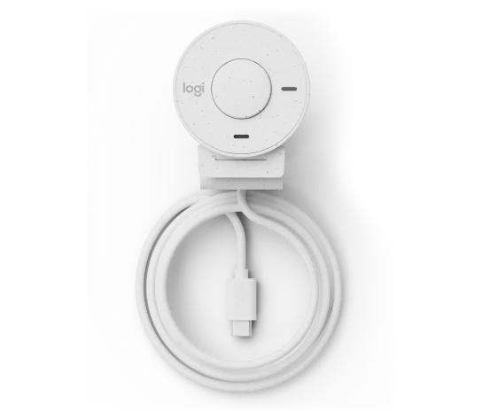 Webcam Logitech Brio 300 Color Off White Fhd 1080 A 30 Fps Auto Enfoque, Microfono Usb-c 3.1 Win/mac Os