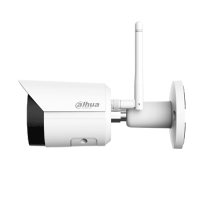 Camara Dahua Ip Bullet Wifi De 4 Megapixeles/ Lente De 2.8mm/ 90 Grados De Apertura/ H.265/ Ir De 30 Metros/ Microfono Integrado/ Ranura Para Microsd/ Metalica/ Ip67/ Dwdr/ Videoanaliticos Con Smd/