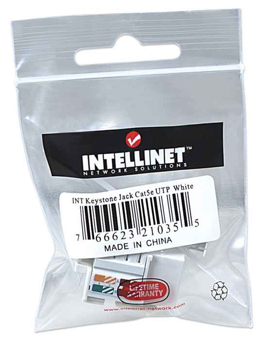 Jack,intellinet,210355, Cat 5e De Impacto Keystone Blanco