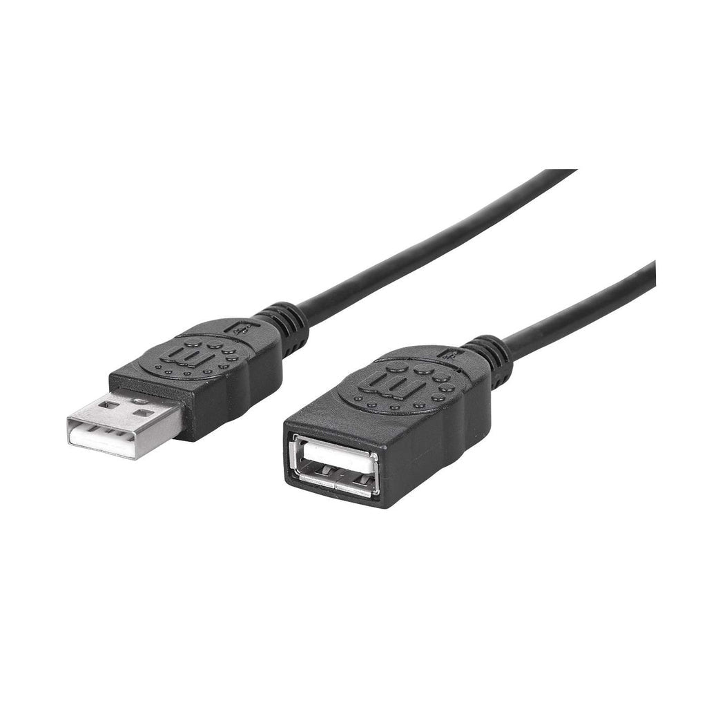 Extensión de cable USB, A macho / A hembra, 1.8m, Color Negro.