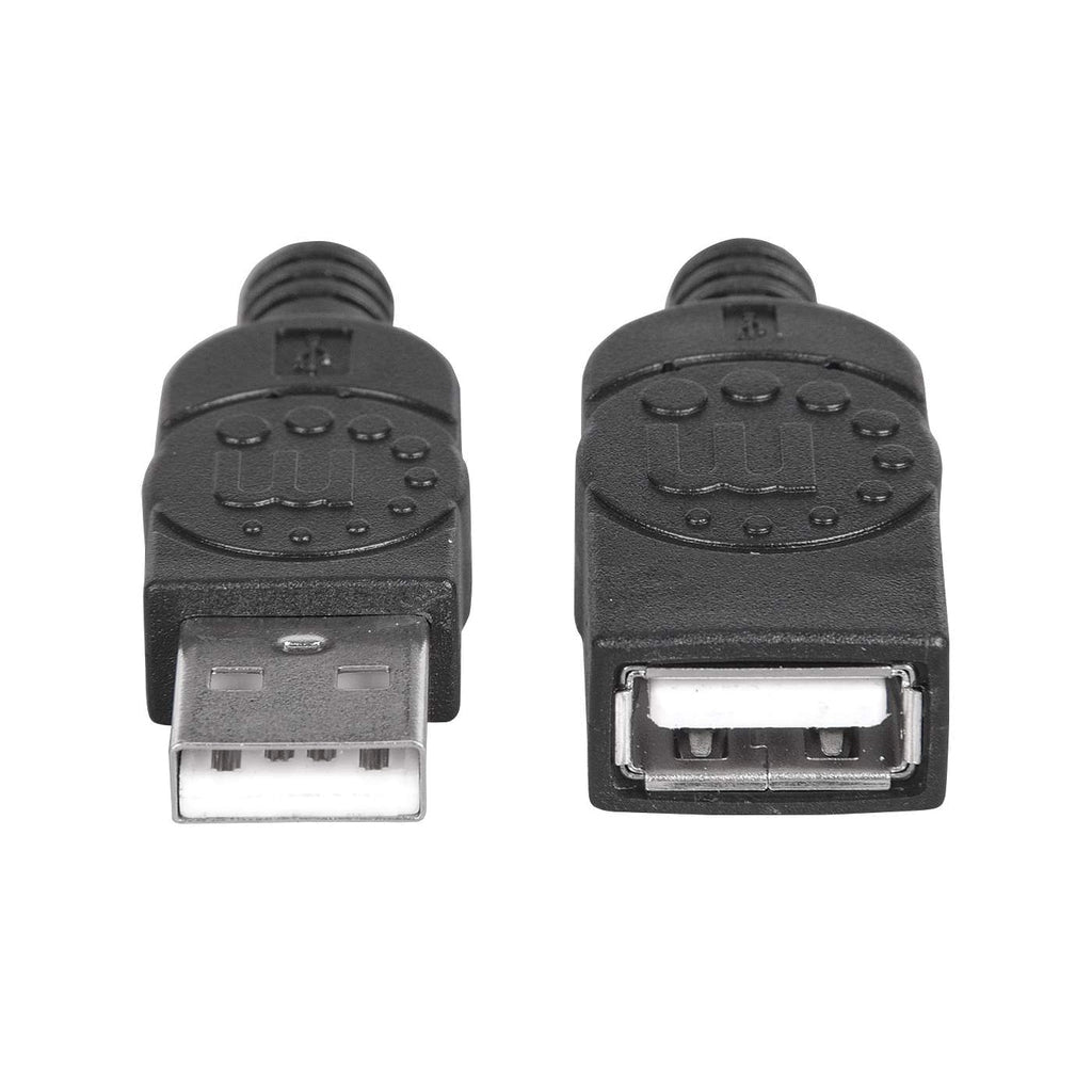 Extensión de cable USB, A macho / A hembra, 1.8m, Color Negro.