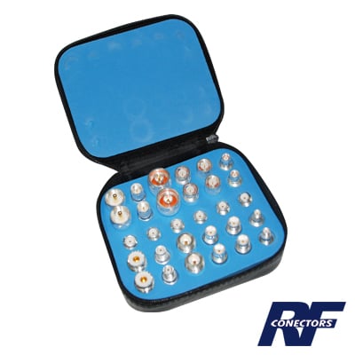 Kit Universal de Adaptadores UNIDAPT de 30 piezas con baño de Plata, en estuche, esponja y ziper.???