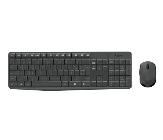 Teclado/mouse Logitech Mk235 Gris Inalambrico Usb Para Pc Alcance Hasta 10 Mts
