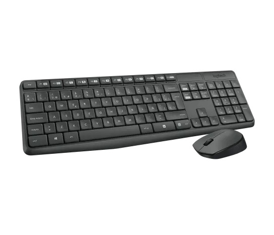 Teclado/mouse Logitech Mk235 Gris Inalambrico Usb Para Pc Alcance Hasta 10 Mts