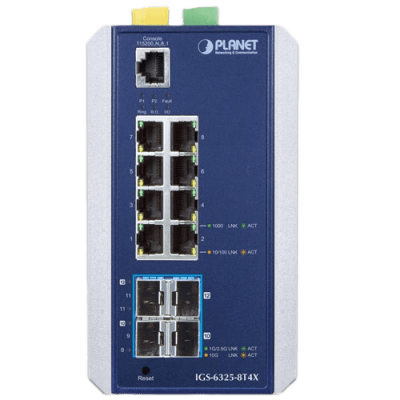Switch Industrial Administrable Capa 3, 8 Puertos Ethernet 10/100/1000T, 4 Puertos SFP 10 G