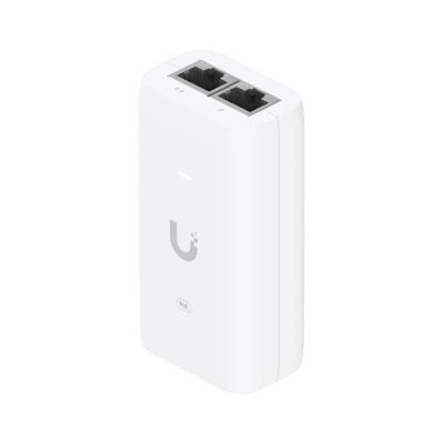 Inyector / Adaptador POE UniFi U-POE (48 VDC, 0.32 A hasta 15W) puerto Gigabit, ideal para equipos UniFi, incluye cable AC