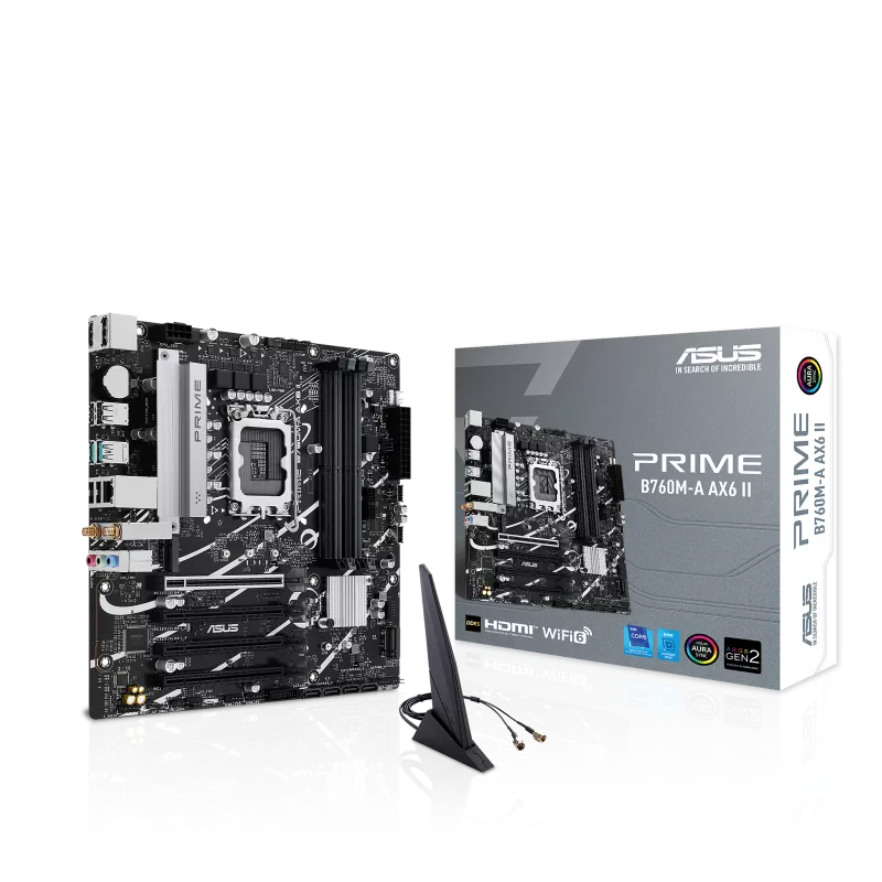 Mb Asus B760 Intel S-1700 14a Gen /4x Ddr5 5600 /hdmi /dp /3x M.2 /2x Usb 3.2 /wifi 6/bluetooth /micro Atx /gama Media