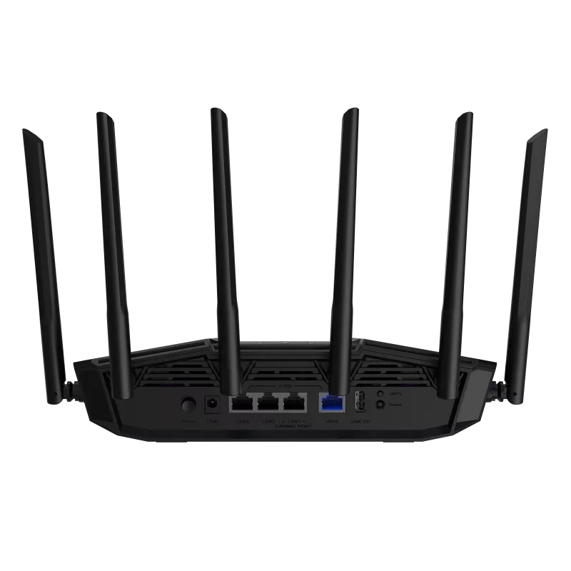 Router Asus Tuf-be6500 /688-5764mbps /2.4 Y 5ghz /1x Wan /3x Lan /6x Antenas Ext /wifi 7 /mu-mimo /ofdma /aimesh /gaming
