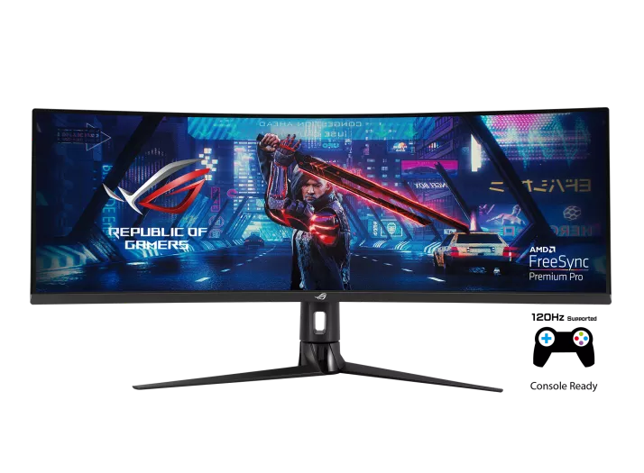 Monitor Gamer Asus Rog Strix Xg49vq /49 /3840x1080 /tr 4ms /144hz /2x Hdmi /dp /altavoces /vesa /freesync Premium Pro /curvo