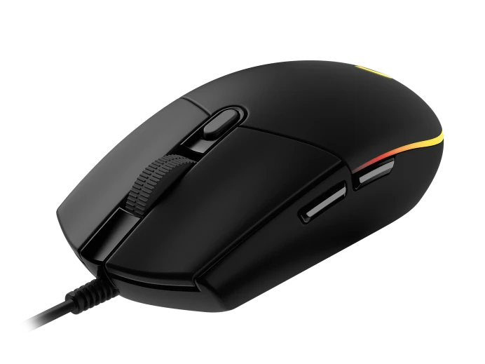 Mouse Gaming Logitech G203 Rgb Lightsync Optico Usb Alambrico 6 Botones Programables Negro