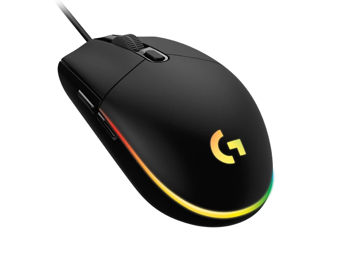 Mouse Gaming Logitech G203 Rgb Lightsync Optico Usb Alambrico 6 Botones Programables Negro