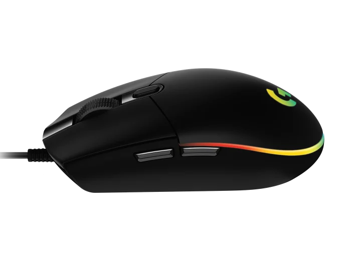Mouse Gaming Logitech G203 Rgb Lightsync Optico Usb Alambrico 6 Botones Programables Negro