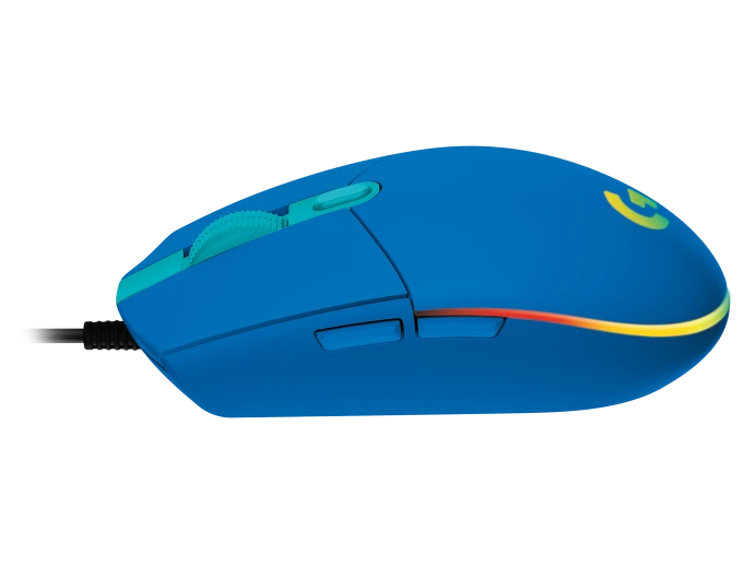 Mouse Gaming Logitech G203 Rgb Lightsync Optico Usb Alambrico 6 Botones Programables Azul
