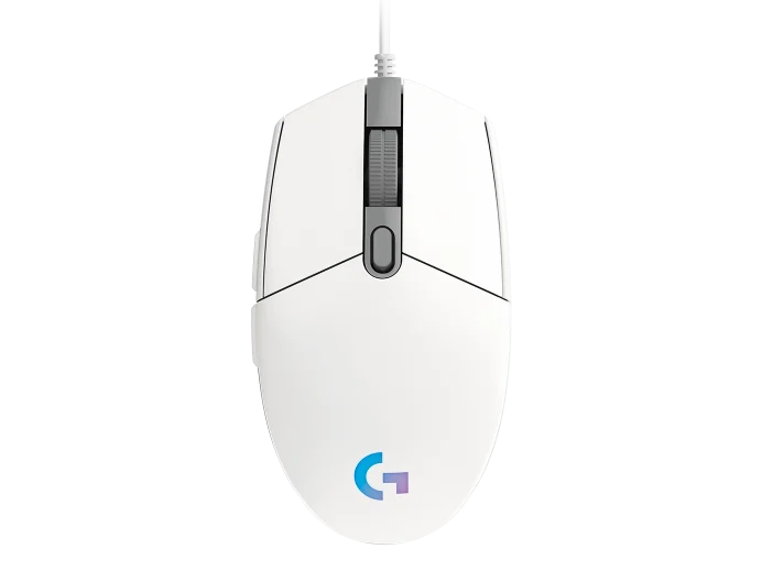 Mouse Gaming Logitech G203 Rgb Lightsync Optico Usb Alambrico 6 Botones Programables Blanco