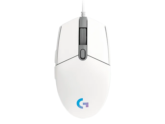 Mouse Gaming Logitech G203 Rgb Lightsync Optico Usb Alambrico 6 Botones Programables Blanco