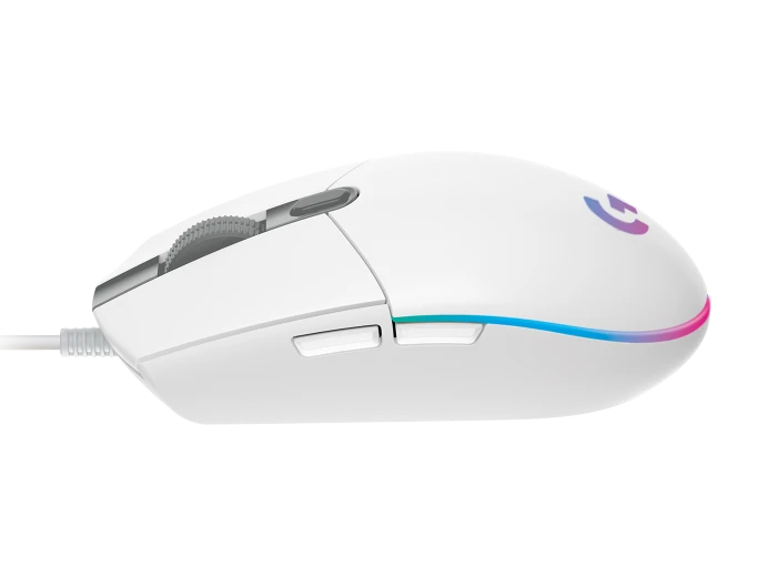 Mouse Gaming Logitech G203 Rgb Lightsync Optico Usb Alambrico 6 Botones Programables Blanco
