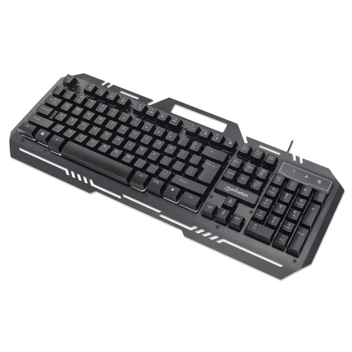 Teclado Gaming Led , Manhattan , 180610 ,con PÁnel MetÁlico Para Celular