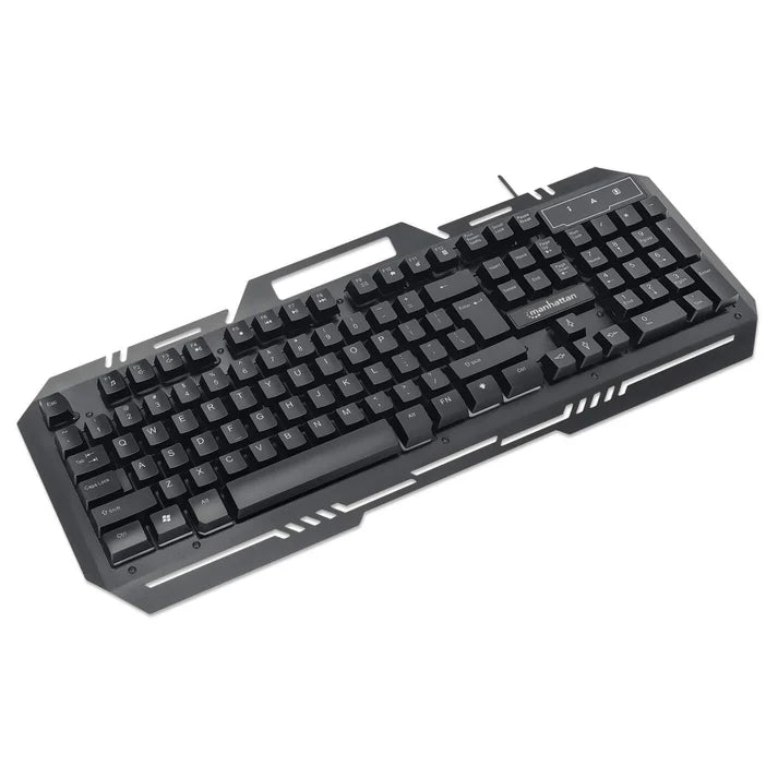 Teclado Gaming Led , Manhattan , 180610 ,con PÁnel MetÁlico Para Celular