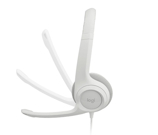 Audifonos Diadema Logitech H390 Supresion De Ruido Control De Volumen Usb Blanco