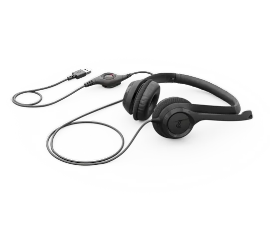 Audifonos Diadema Logitech H390 Supresion De Ruido Control De Volumen Usb Negro