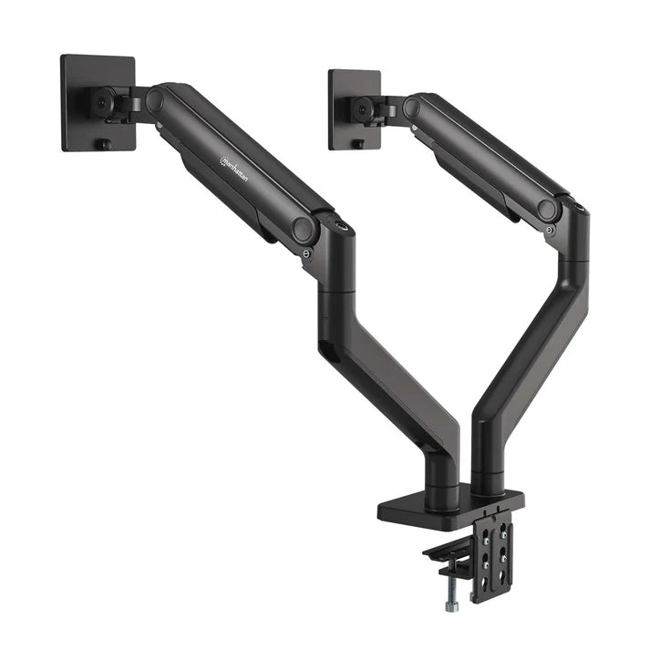 Soportes/manhattan/462587/soporte De Aluminio Con Sistema De Pistón Para 2 Monitores De 17 A 45