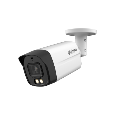 Camara Analoga Hd/dahua /hac-hfw1809tlm-a-led /bullet 4k Full Color/ 8 Megapixeles/ Lente De 2.8mm/ 106 Grados De Apertura/ Microfono Integrado/ 40mts De Iluminacion/ Super Adapt/ Wdr De 120 Db/ Ip67