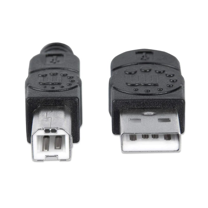 Cable Usb, Manhattan,306218, V2.0 A-b  0.9m, Negro