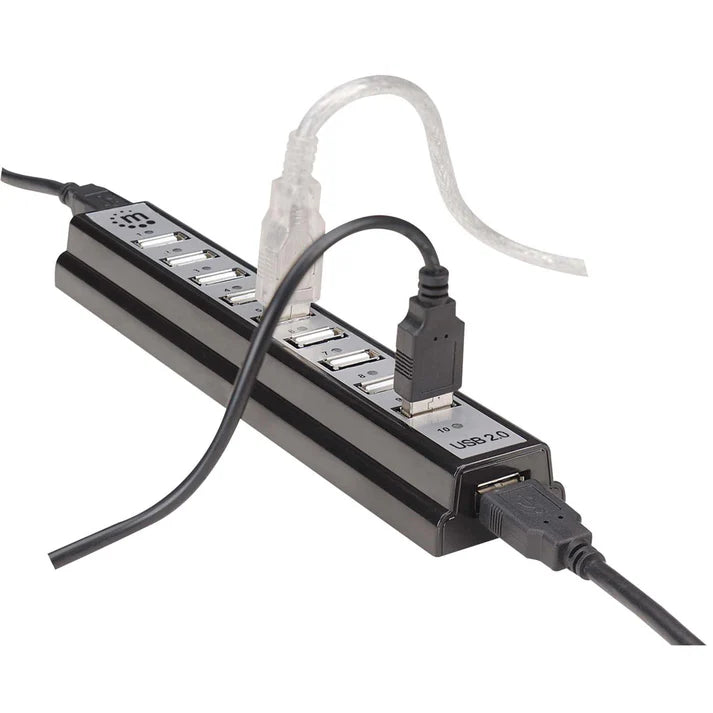 Hub Usb,manhattan,161572, V2.0 10 Ptos Con Fuente