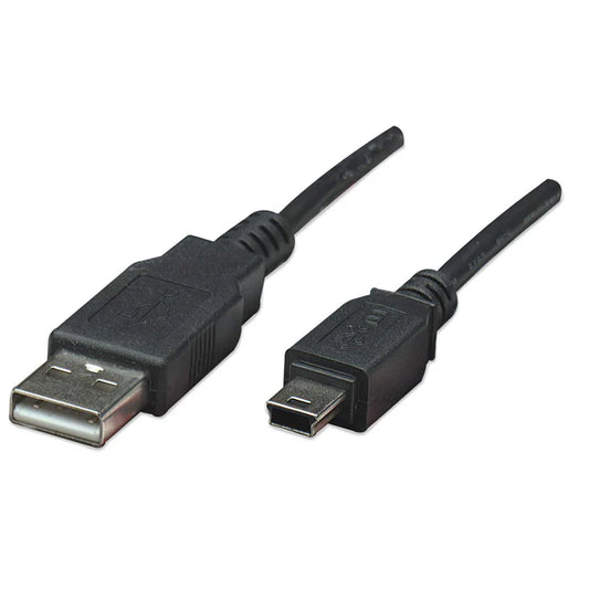Cable Usb , Manhattan, 322638, V2.0 A-mini B 0.9m Negro