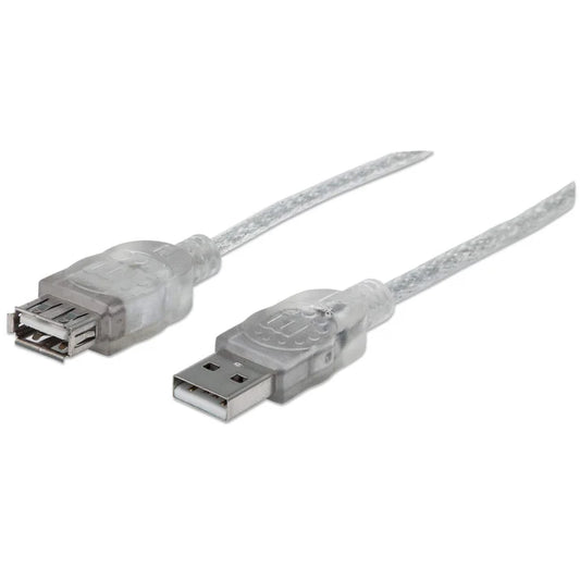 Cable Usb,manhattan,340502, V2.0 Ext. 4.5m Plata