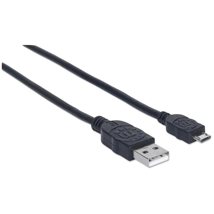 Cable Usb,manhattan,325684, V2 A-micro B, Bolsa Pvc 3.0m Negro