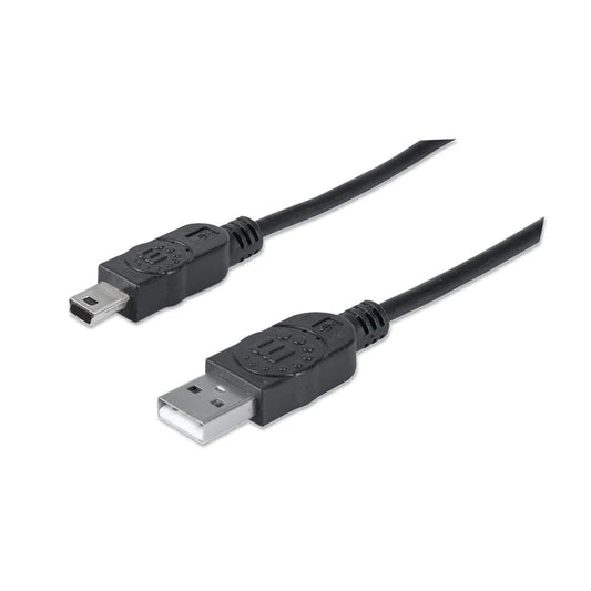 Cable Usb,manhattan,33375, V2.0 A-mini B 1.8m Negro
