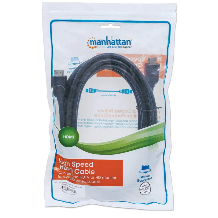 Cable Hdmi,manhattan,323239, 1.4 M-m  5.0m+ethernet