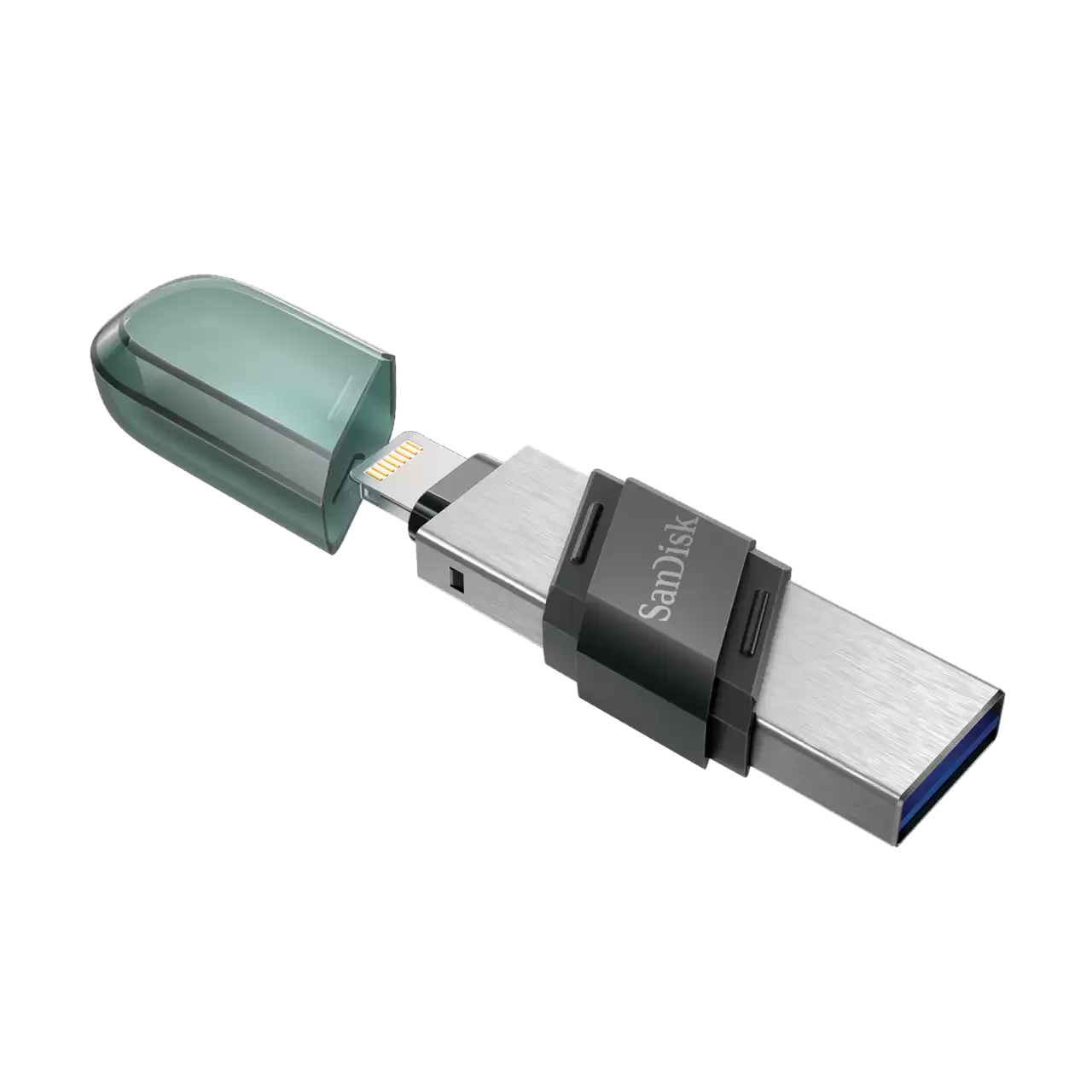 Memoria Sandisk 128gb Ixpand Flash Drive Flip Para Iphone/ipad Lightning/usb 3.1 Metlica Con Tapa De Plstico Sdix90n-128g-gn6ne