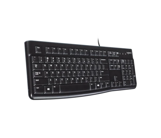 Teclado Logitech K120 Negro Alambrico Usb Pc / Windows Resistente A Derrames